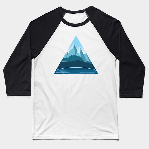 New Zealand Scenery – Fiordland Baseball T-Shirt by 4amStudio